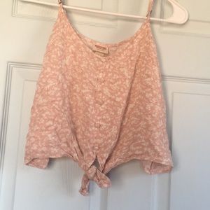 pink floral crop top